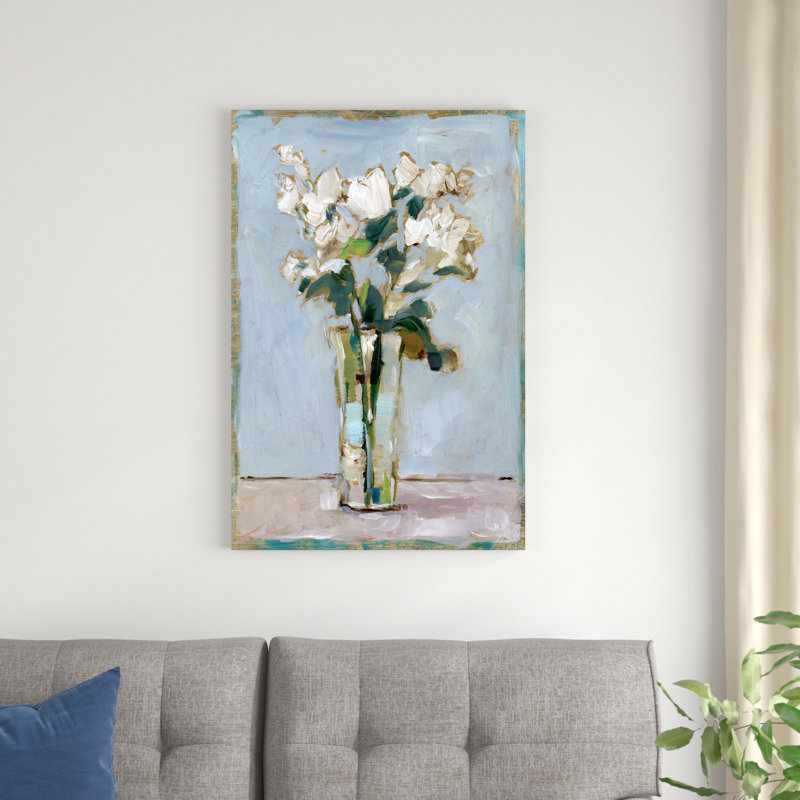 Arrangement floral blanc I, H 36 po x l 24 po x P 1,25 po