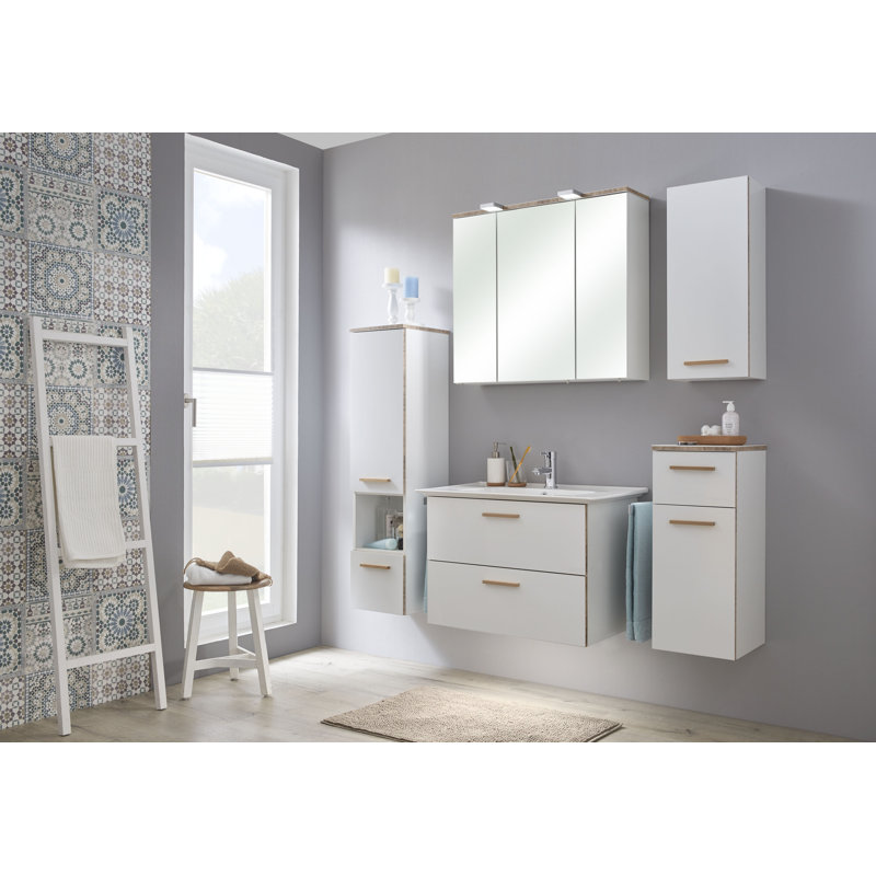 QuickSet 931 80cm Wide Wall-mounted Single Vanity Unit