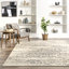 Tapis de couloir à motif floral et cachemire Simons pour le salon, la chambre à coucher, la salle à manger, le vestibule et la cuisine, gris / crème-57506519