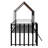 Twin Size Metal Loft Bed, Black. Strong Build. House-Shaped With Captivating Roof & Window. Guardrails For Secure Nighttime. Improves Bedroom Appearance And Function. 78.1"L X 41"W 76.5"H. Assembly-470147406