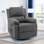 Fauteuil inclinable, fauteuil inclinable manuel, fauteuil inclinable pivotant à 360 degrés pour les petits espaces, fauteuil inclinable berçant avec poches latérales