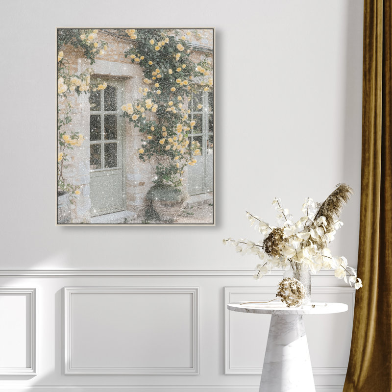 Honeyed Briar Wall Print by Oliver Gal, 31"H x 37"W, Silver Floater Frame