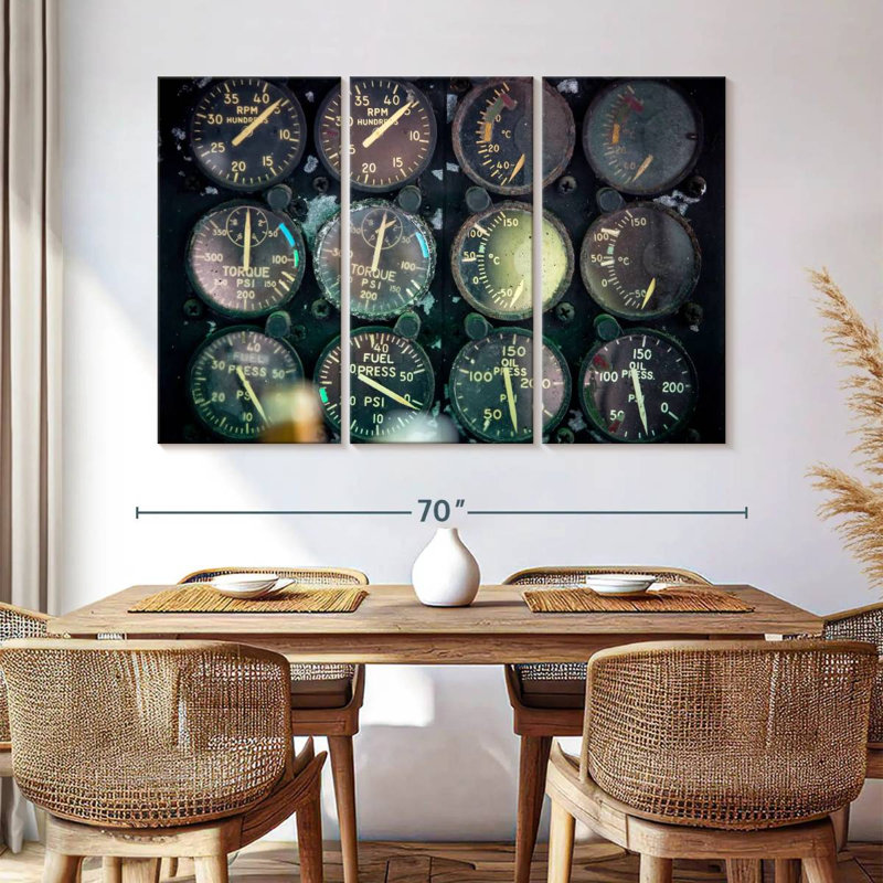 Mehar Airplane Dials, 42" H x 65" W