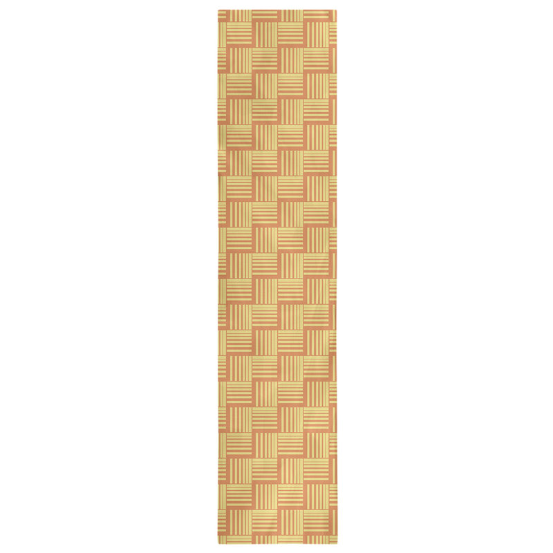 Fractured Stripes Table Runner, 16" x 90", Orange/Yellow