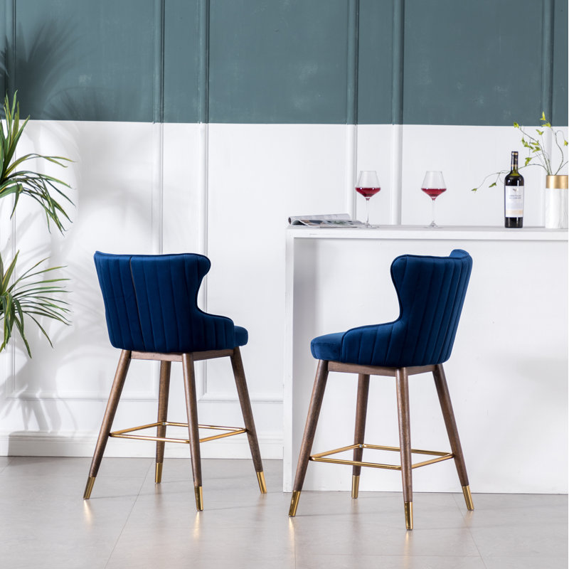 Renn Stool, Blue, Counter Stool (26” Seat Height)