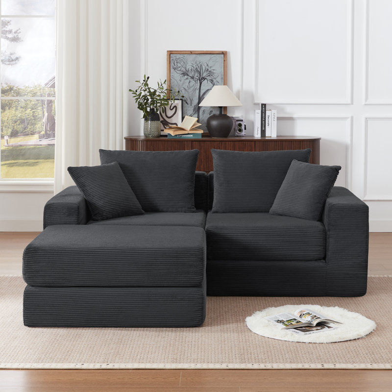 Canapé modulaire modulaire Loveaeat Cloud, Gris foncé