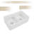 33'' L x 20" W Farmhouse Kitchen Sink Workstation Sink White Ceramic Kitchen Sink Double Bowl Sink