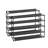 5 Tier Adjustable Fabric Shoe Rack Set of 2, Black Frame Stackable Entryway Shoe Storage Organizer-1143593999