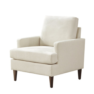 Upholstered Armchair with Square Arms