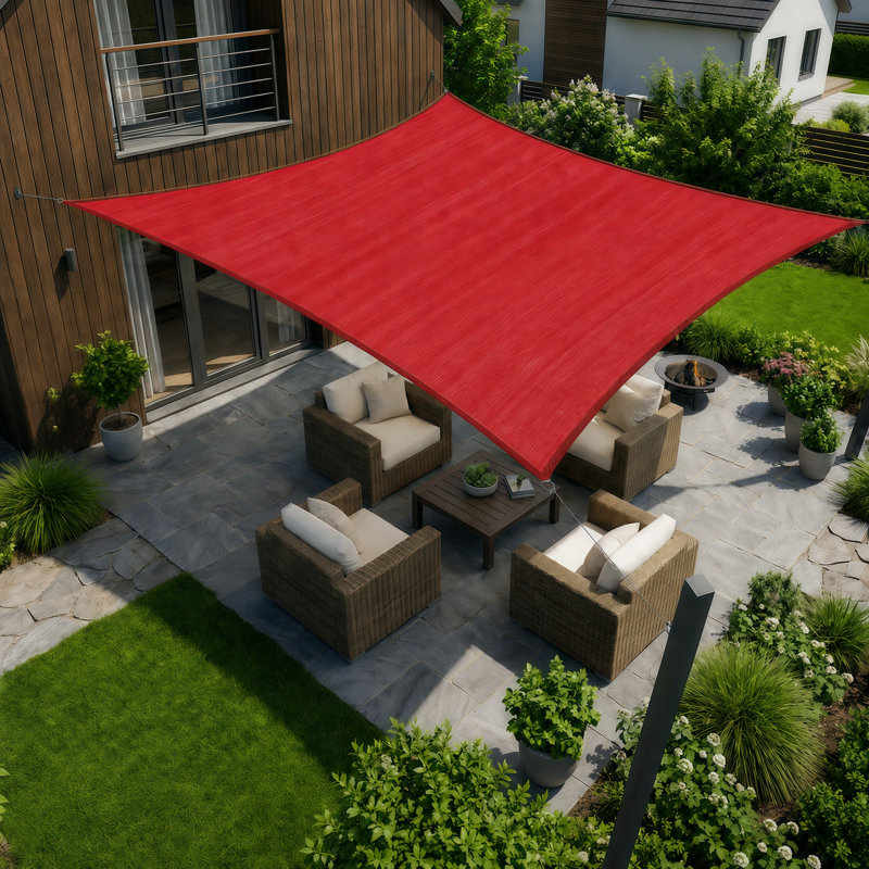 Voile d'ombrage Amgo, Rouge, 14 pi x 20 pi