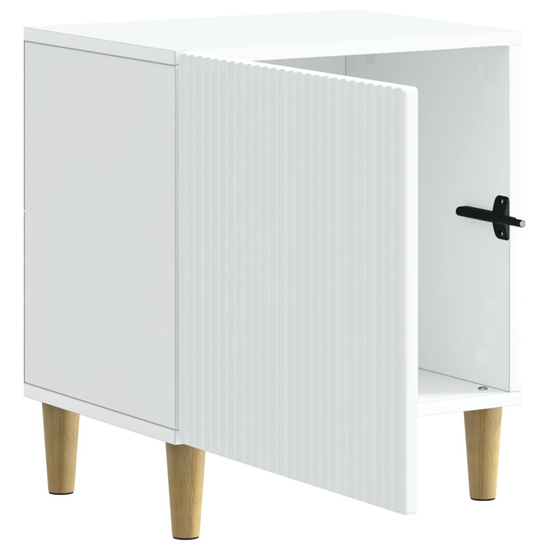 43cm W Engineered Wood Bedside Table