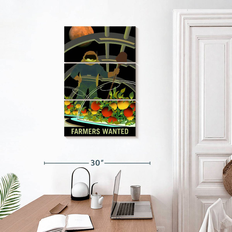 Mars Explorers Wanted, affiche V, H 32 po x l 20 po