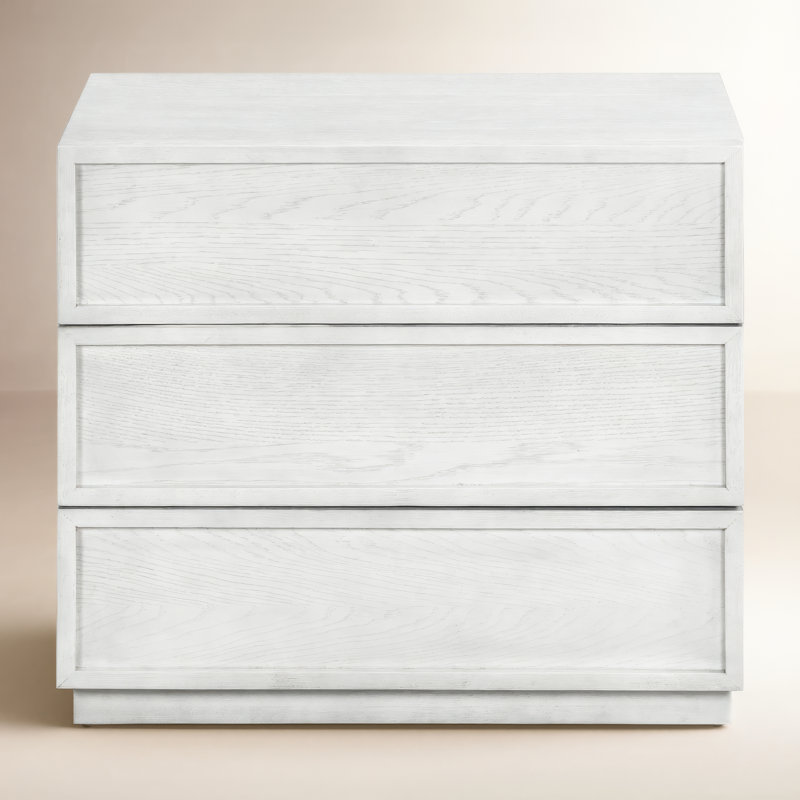 Commode 3 tiroirs Hudson, Gris clair