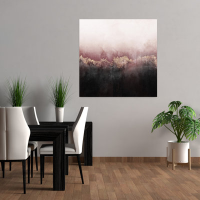 Fredriksson - Art mural contemporain abstrait ciel rose