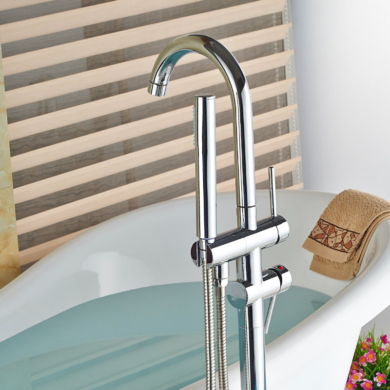 1 Handle Floor Tub Filler