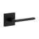 Viaggio Quadrato Linen Rosette Single Dummy With Brezza Lever In Titanium Grey