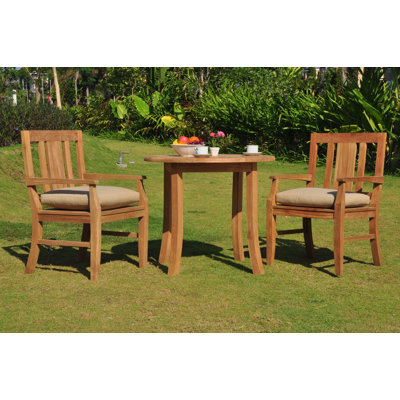 Osborne Outdoor 3 - Piece Teak Bistro Set