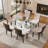 Yamil 6 - Person Pedestal Dining Set-1115026622-1115026621
