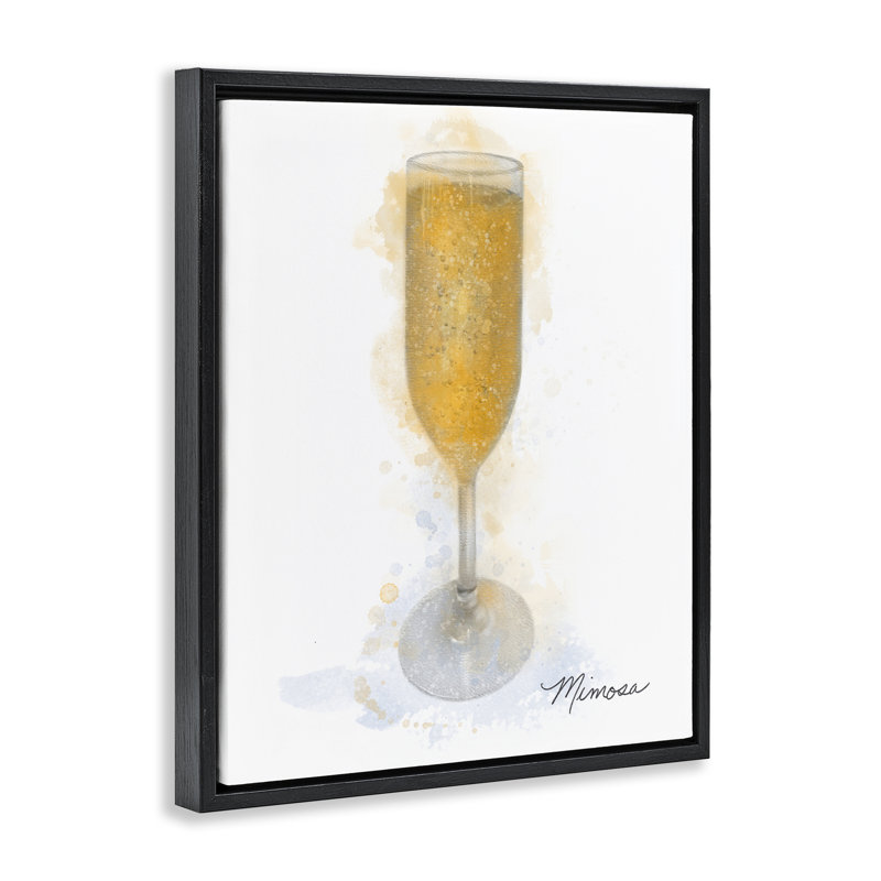 Cadre flottant en verre Mimosa brillant, design par Matthew Piotrowicz, H 21 po x l 17 po, Cadre flottant noir de jais