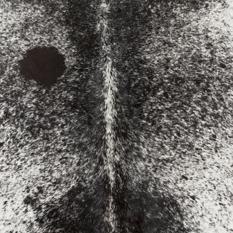 Tapis de zone gris anthracite fait main à tissage plat vache Snow Creek
