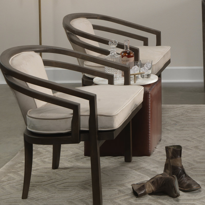 Repose-pieds Virginia, Petit, Cuir véritable tabac