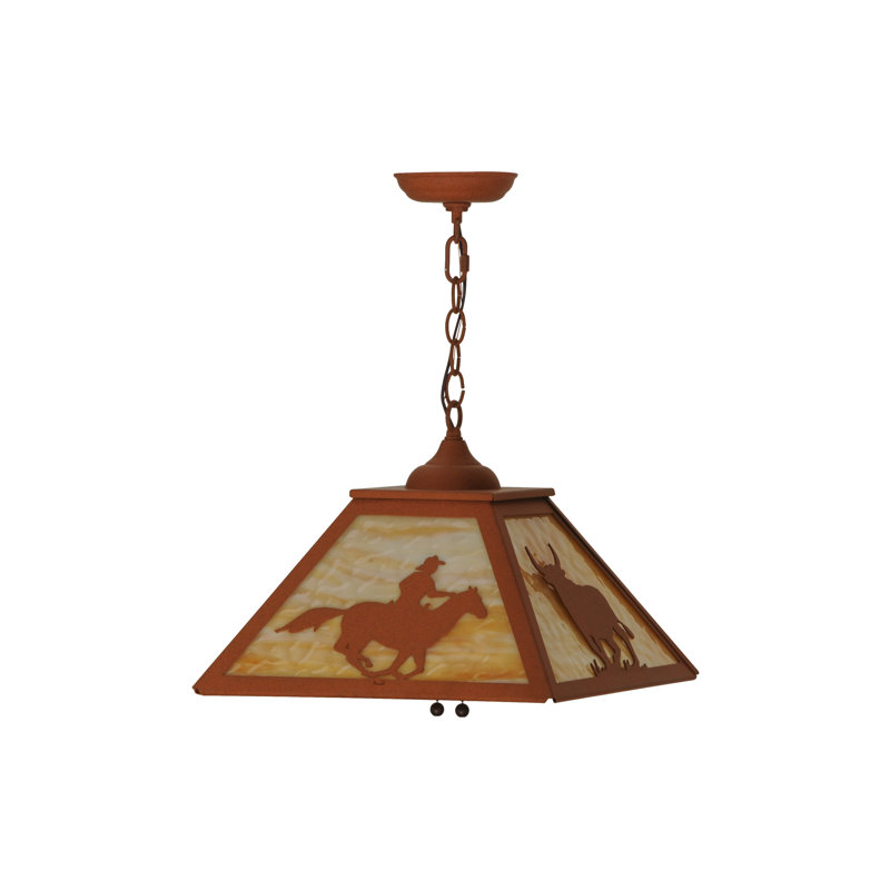 Rustic Lodge 2 - Light Rust Single Pendant