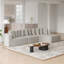 Ensemble de canapé modulaire en chenille Boneless de 131,1 pouces, canapé incurvé moderne en forme de nuage, comprend 10 coussins, canapé d'angle en tissu de salon, canapé modulaire en L (méridienne gauche)-204091782-204091776