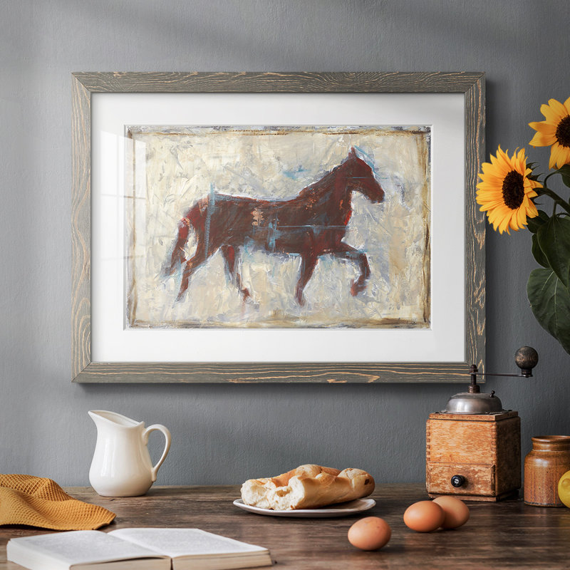 " Iron Equine II ", 18" H x 26" W , Gray