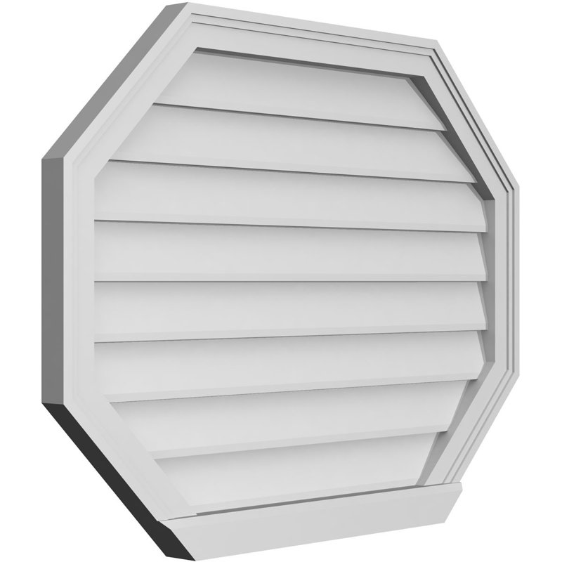 Évent horizontal gondole allongé en surface octogonal Signature, H 26 po x l 34 po x P 2 po