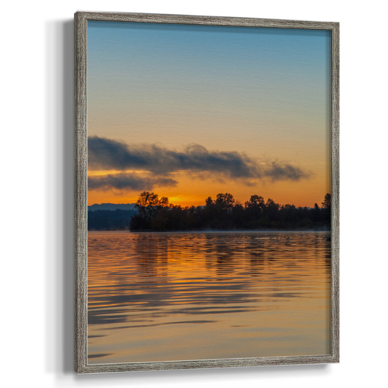 Impression encadrée d'or en fusion - bois massif, H 15 po x l 12 po