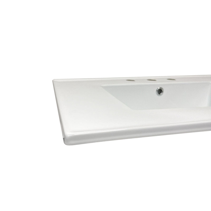 Comptoir en porcelaine vitrifiée à simple cuve 31 po, Centres de 8 po