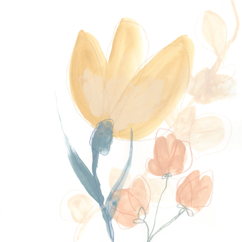 Petite Petals VIII by June Erica Vess - Wrapped Canvas Painting, 91cm H x 91cm W