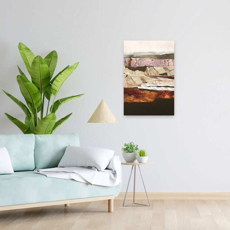 Élément terre, paysage abstrait contemporain, art naturel, H 24 po x l 16 po