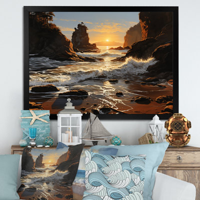 " Beach Photo Sunlit Coastline IV "