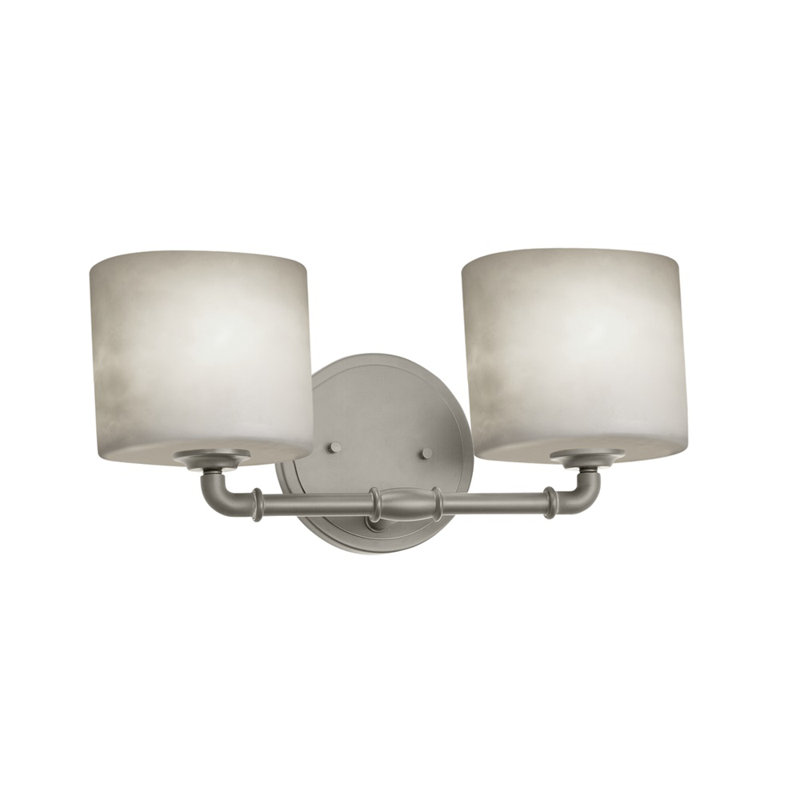 Barre d'éclairage de salle de bain 2 lumières, Noir mat, GU24 / 13 W