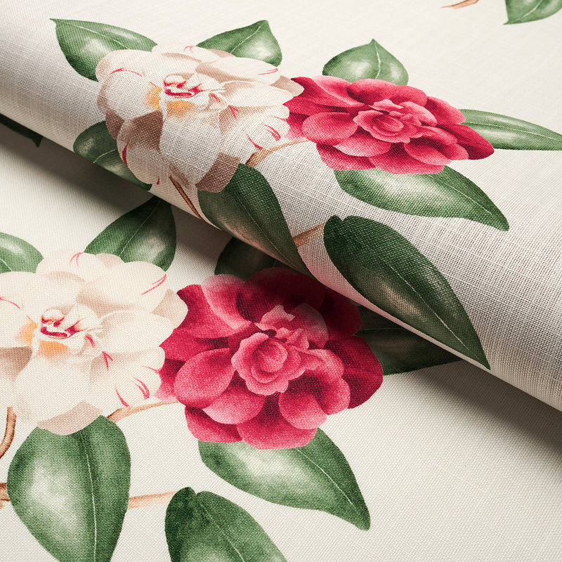 Casablanca Floral Indoor/Outdoor Fabric, Garnet