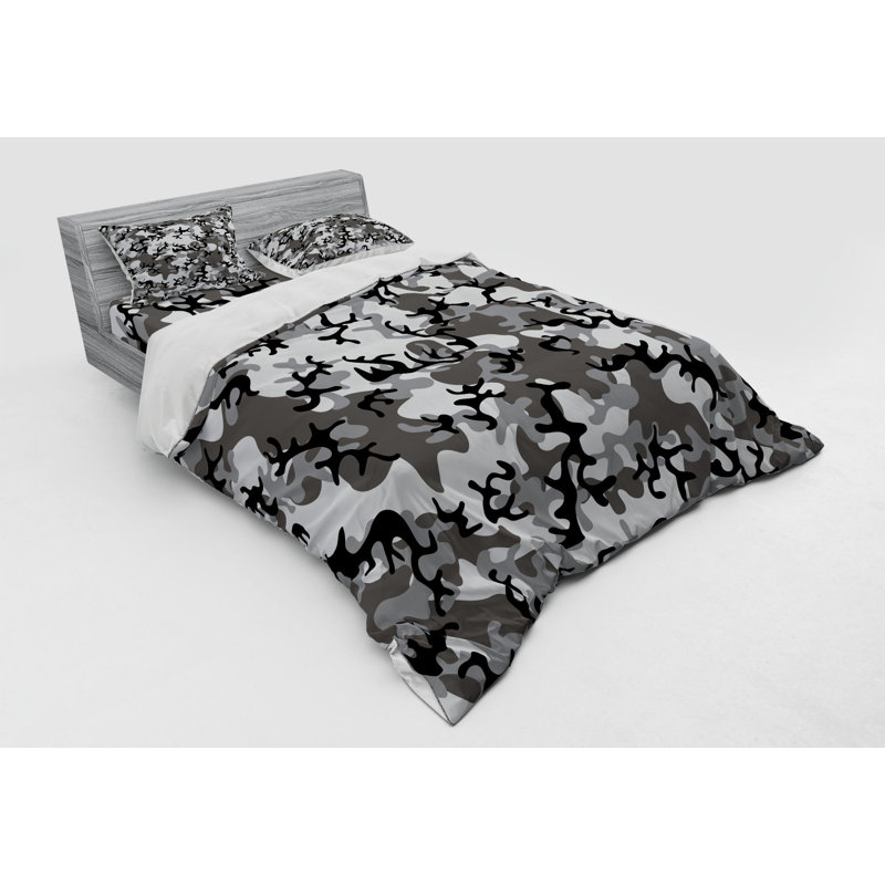 Ensemble de housse de couette en microfibre Camo, Housse de couette grand + 3 pièces supplémentair