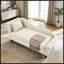 Chaise longue en velours avec rangement, accoudoir gauche et coussin lombaire-131221009