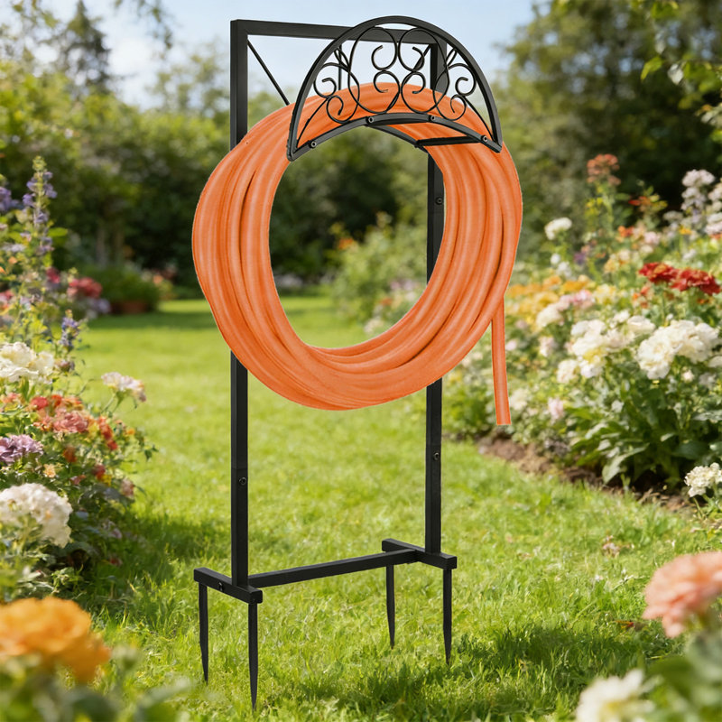 Support de rangement pour boyau d'arrosage robuste