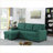 Sectional Sofa with Pull-Out Sleeper &amp; Storage Chaise, Linen Sage Green | For Small Spaces &amp; Guests