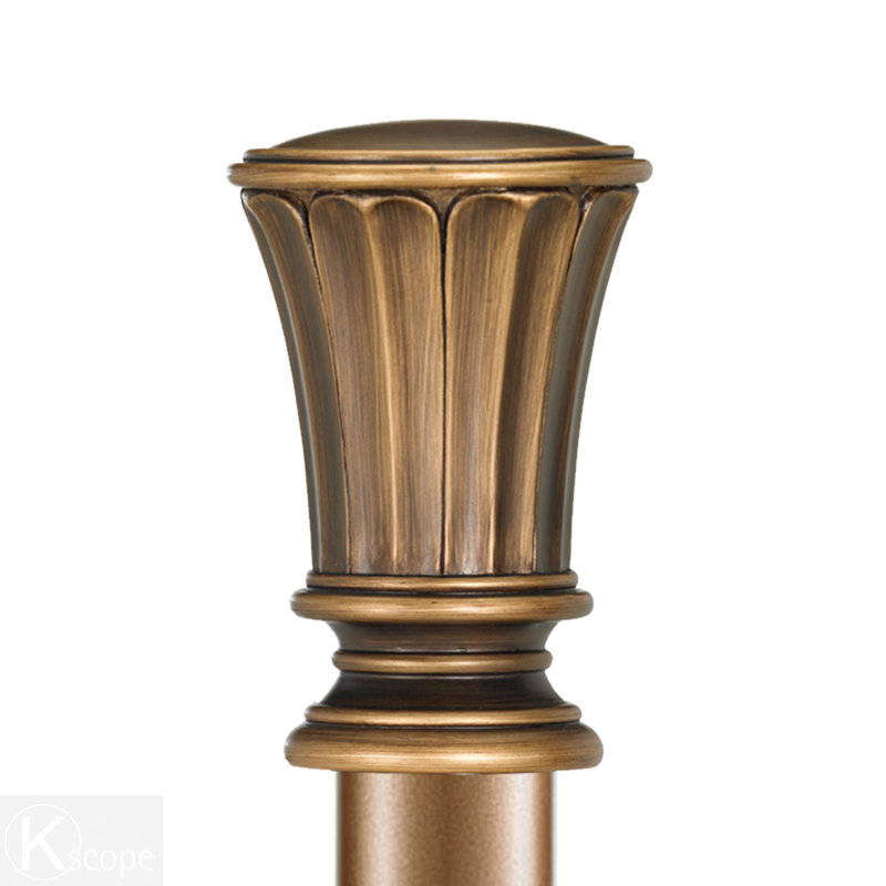 Tringle à rideaux simple 1,5 po Heberling, Sandale, H 2,38 po x l 84 po x P 3,63 po