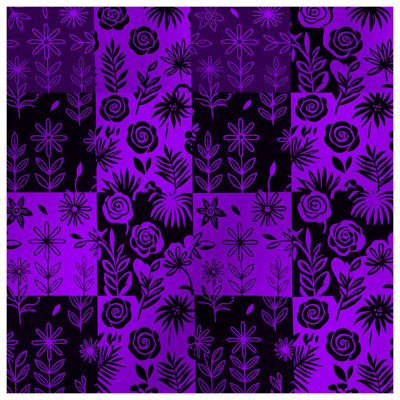Purple Floral Pattern Comforter