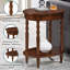 Moravian Oval End Table with Shelf-101019902