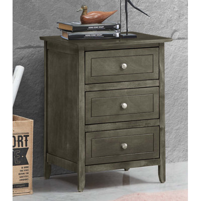Versatile Transitional Nightstand with Three Drawers