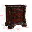 Table de chevet en bois massif brun, unité de chambre 3, pièce décorative
