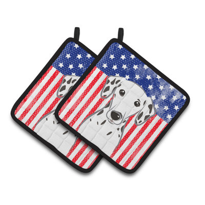 Cuisinier poignée pour trésors et dalmatien caroline American Flag