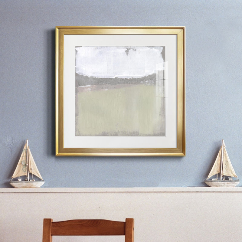 21_ Ruban argenté Horizon I-Premium, reproduction encadrée - prêt à être accroché, H 34,5 po x l 34,5 po x P 1,5 po
