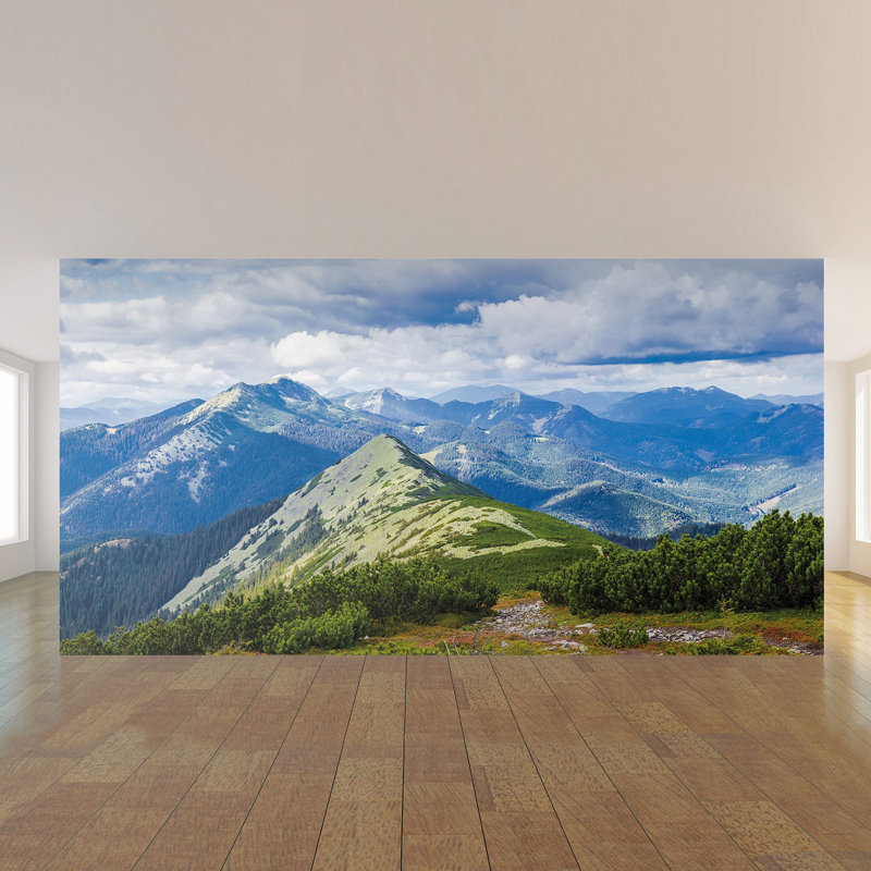 Panneau de papier peint paysage de montagne Beeler, L 100,08 po x l 192 po