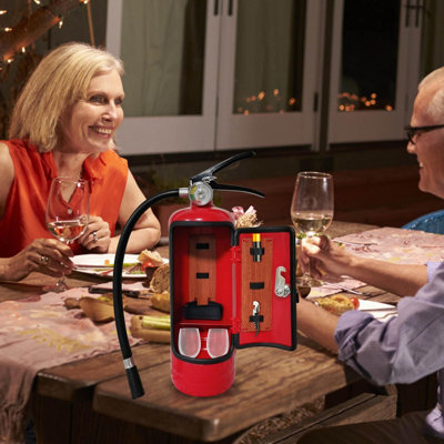 Man Personalized Gift Fire Extinguisher Mini Bar Wine Cabinet Sideboard Boutique Ornament