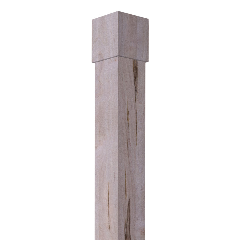 Unfinished Maple Wood Column Wrap for 8.66 Feet Posts